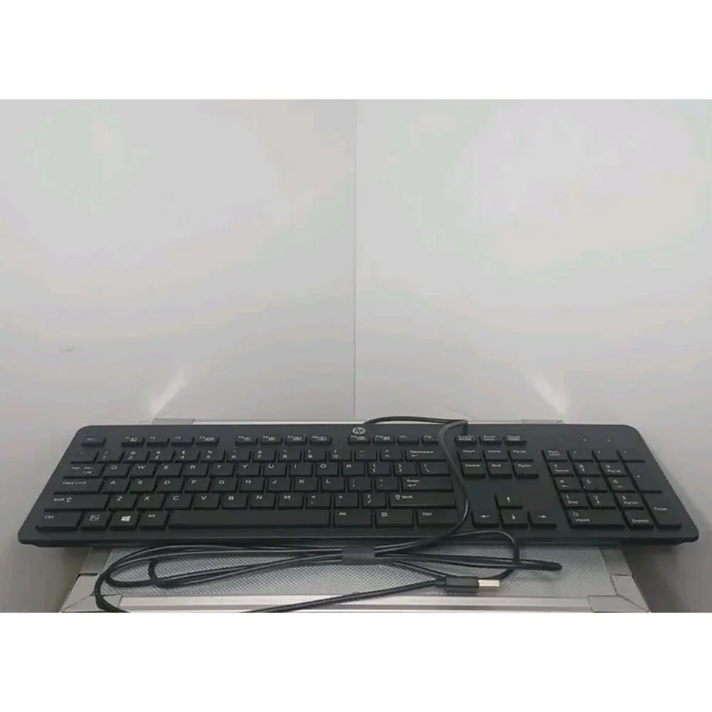 HP 803181-001 USB Slim Business Keyboard Black Wired QWERTY Windows Open Box
